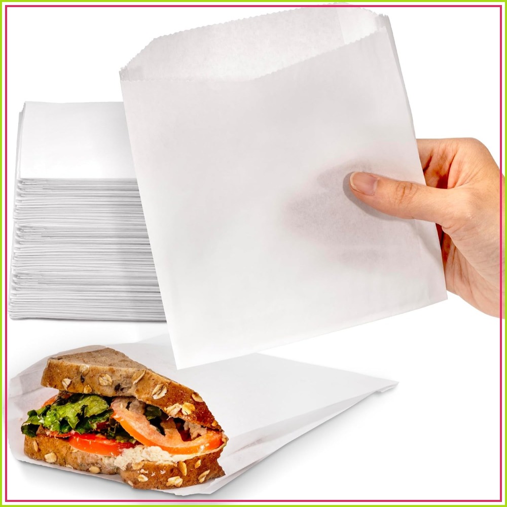 Food Snacks Images - ถุงใส่แซนด์วิชกันน้ำมัน 200 ใบ ขนาด 7x6 นิ้ว
