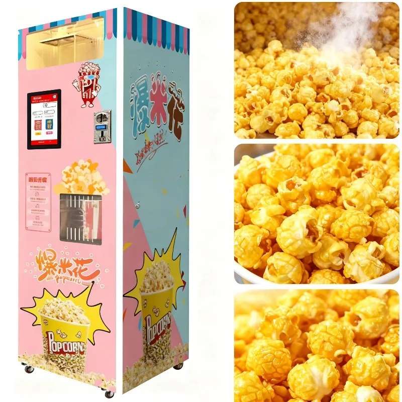 Snacks Food Usa - เครื่องทำป๊อปคอร์นอัตโนมัติอัจฉริยะ เทคโนโลยีขั้นสูง ยอดขายดีที่สุด ปรับแต่งได้ตามต้องการ เครื่องขายป๊อปคอร์นแบบหยอดเหรียญ