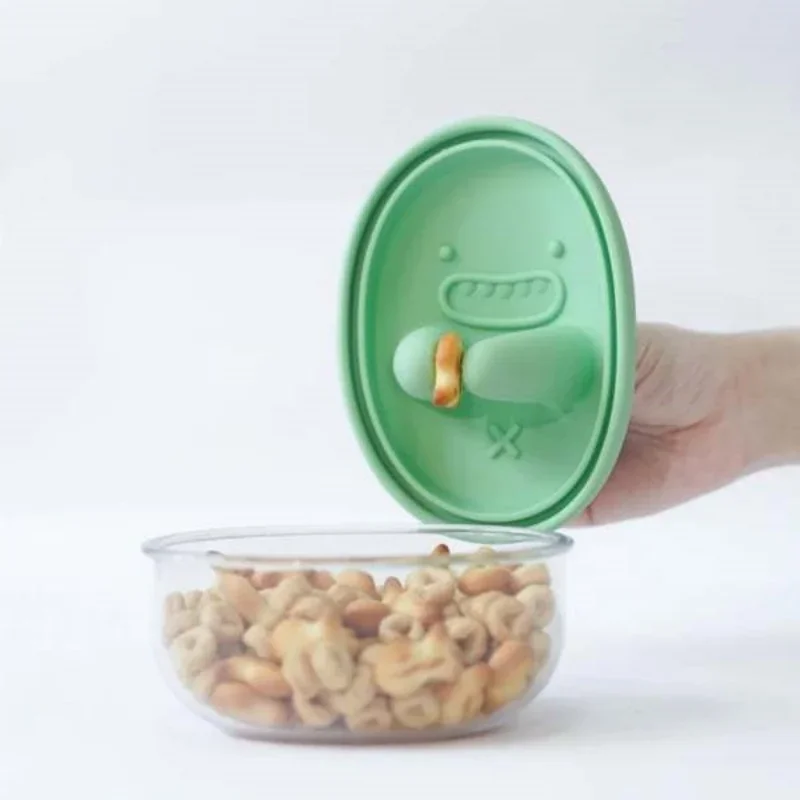 Food Snacks Wholesale - กล่องใส่ขนมแบบแฮนด์ฟรี ไม่มีเศษตกค้าง กล่องเก็บขนม กล่องคุกกี้ลายการ์ตูน กล่องซิลิโคนเกรดอาหาร ปิดผนึกกันความชื้น