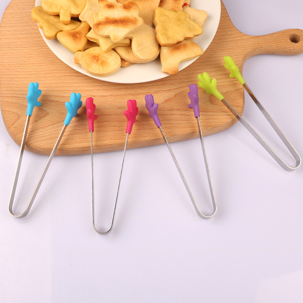 Food Snacks Party - ที่คีบอาหารขนาดเล็ก สแตนเลส 5 สี ดีไซน์ยืดหยุ่น ล้างในเครื่องล้างจานได้