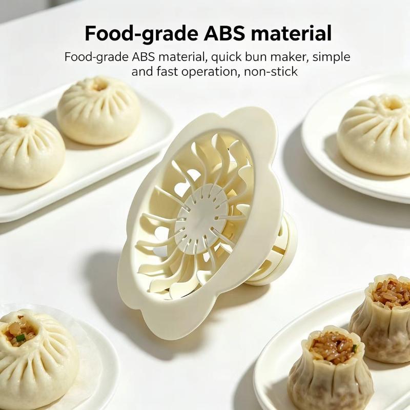 Quick Food Snacks - เครื่องมือทำเกี๊ยวซาลาเปาแบบใช้มือ วัสดุ ABS เกรดอาหาร ไม่ติดกระทะ ใช้งานง่าย