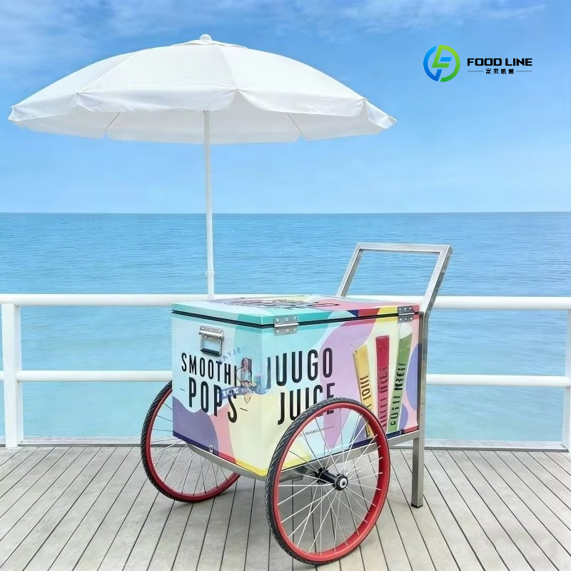 Quality Food Snacks - รถเข็นขายไอศกรีมคุณภาพสูง รถบรรทุกไอศกรีมแบบแช่เย็น รถเข็นขายอาหารแบบกำหนดเองได้