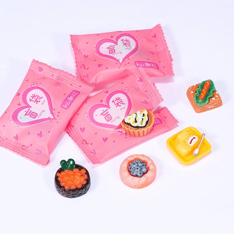Food Snacks Drinks - ของเล่นจิ๋วสไตล์สุ่ม กระเป๋า ของเล่นจำลองอาหาร ของเล่นจำลองร้านขายของชำ ขนม เครื่องดื่ม