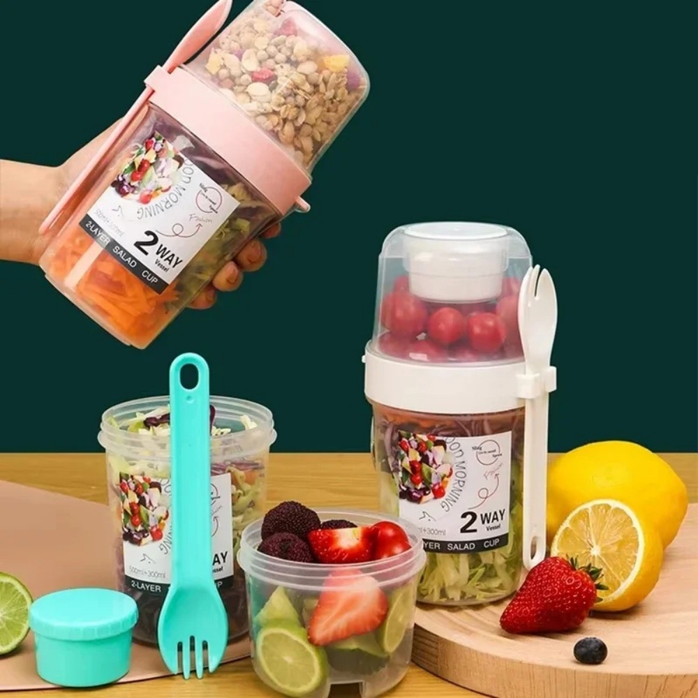 ถ้วยสลัดพกพา ถ้วยอาหารเช้า ถ้ว - Food Snacks Wholesale บทวิจารณ์และราคา