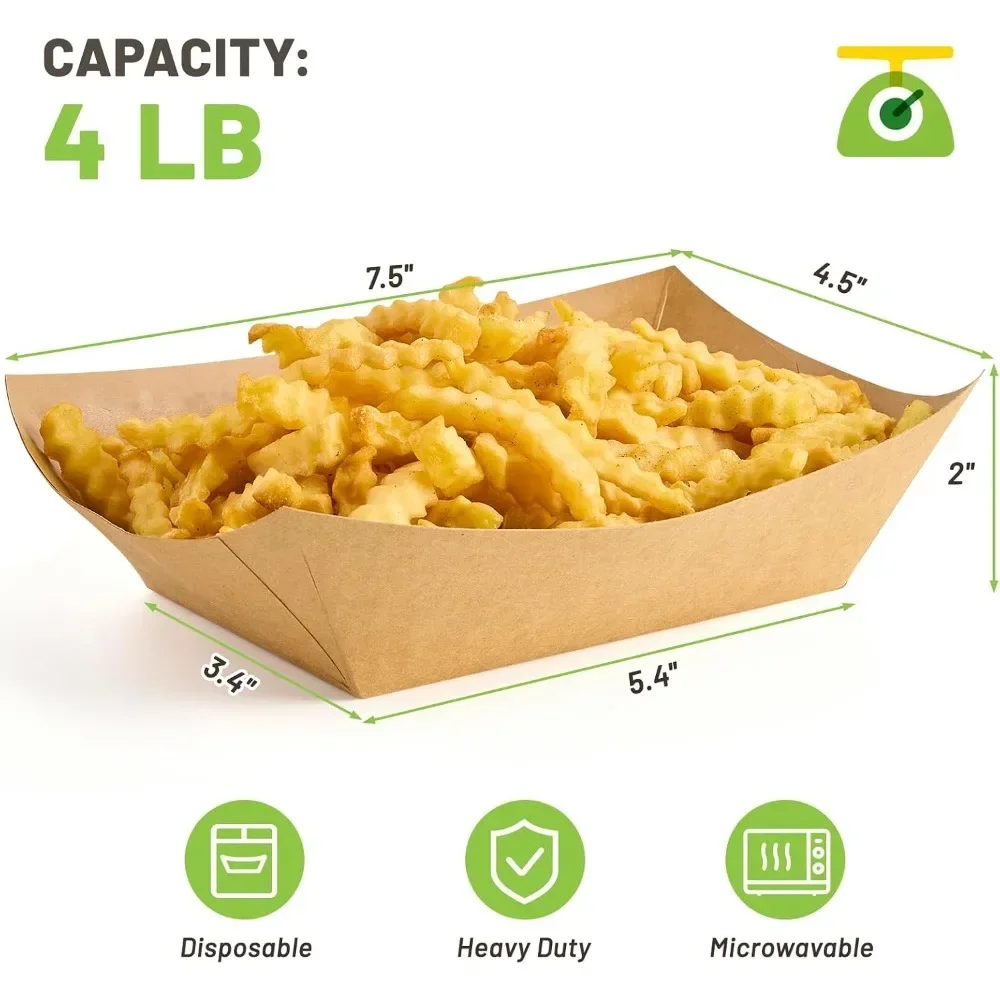 ถาดอาหารกระดาษคราฟท์ขนาดใหญ่ 5 - Food Snacks Images บทวิจารณ์และราคา