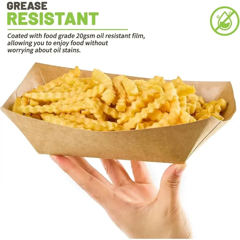 ถาดอาหารกระดาษคราฟท์ขนาดใหญ่ 5 - Food Snacks Images บทวิจารณ์และราคา