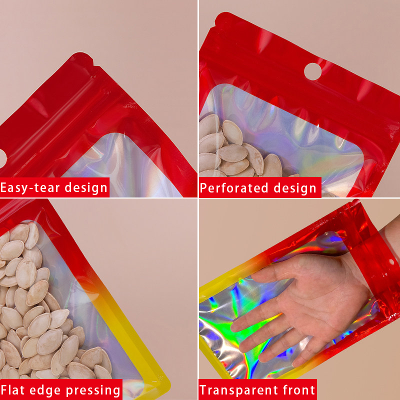 ถุงซิปสี่เหลี่ยมสีโฮโลแกรม, ถุ - Snacks Food Usa บทวิจารณ์และราคา
