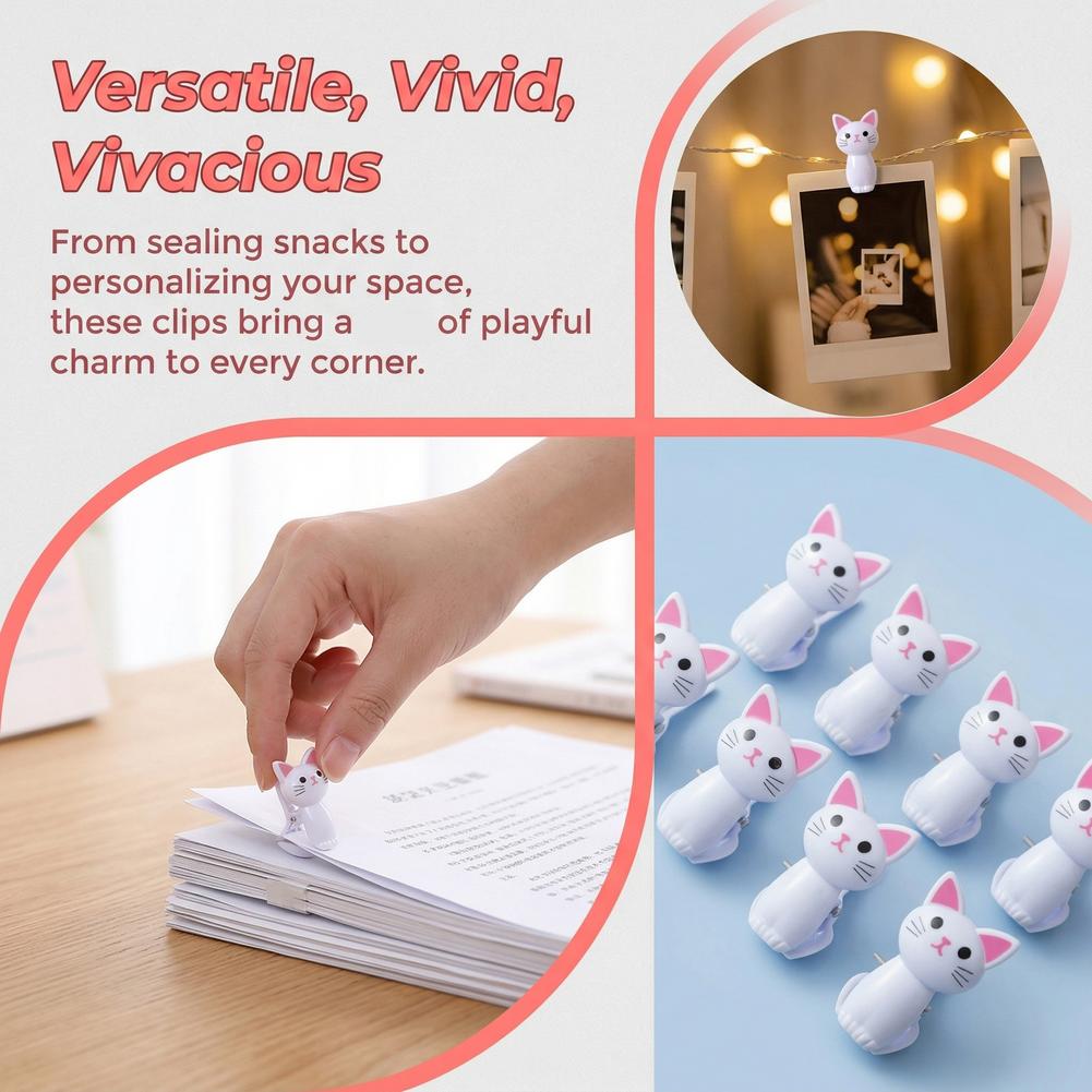 คลิปหนีบถุงอาหารรูปแมว 8 ชิ้น  - Food Snacks Wholesale บทวิจารณ์และราคา