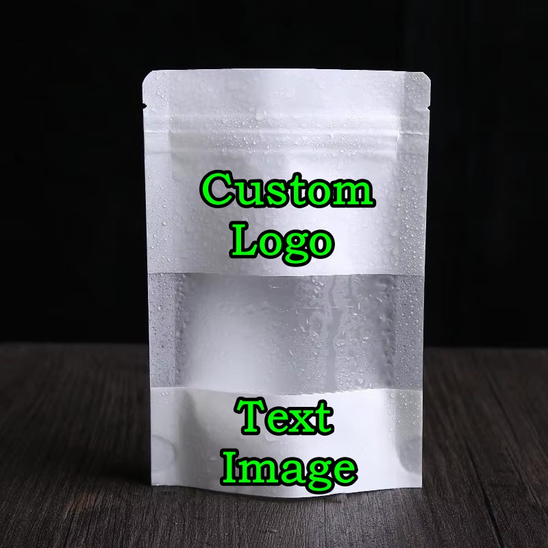 ถุงซิปล็อคแบบตั้งได้ สีขาว หน้ - Logo Food Snack บทวิจารณ์และราคา