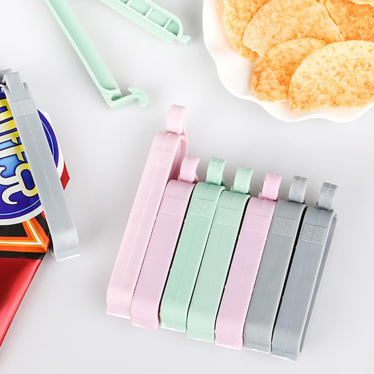 คลิปหนีบถุงพลาสติกหลากสี 12 ชิ - Food Snacks Wholesale บทวิจารณ์และราคา