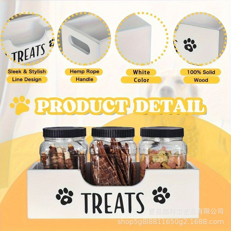 กล่องเก็บอาหารสุนัขแบบไม้ กล่อ - Food Snacks Amazon บทวิจารณ์และราคา