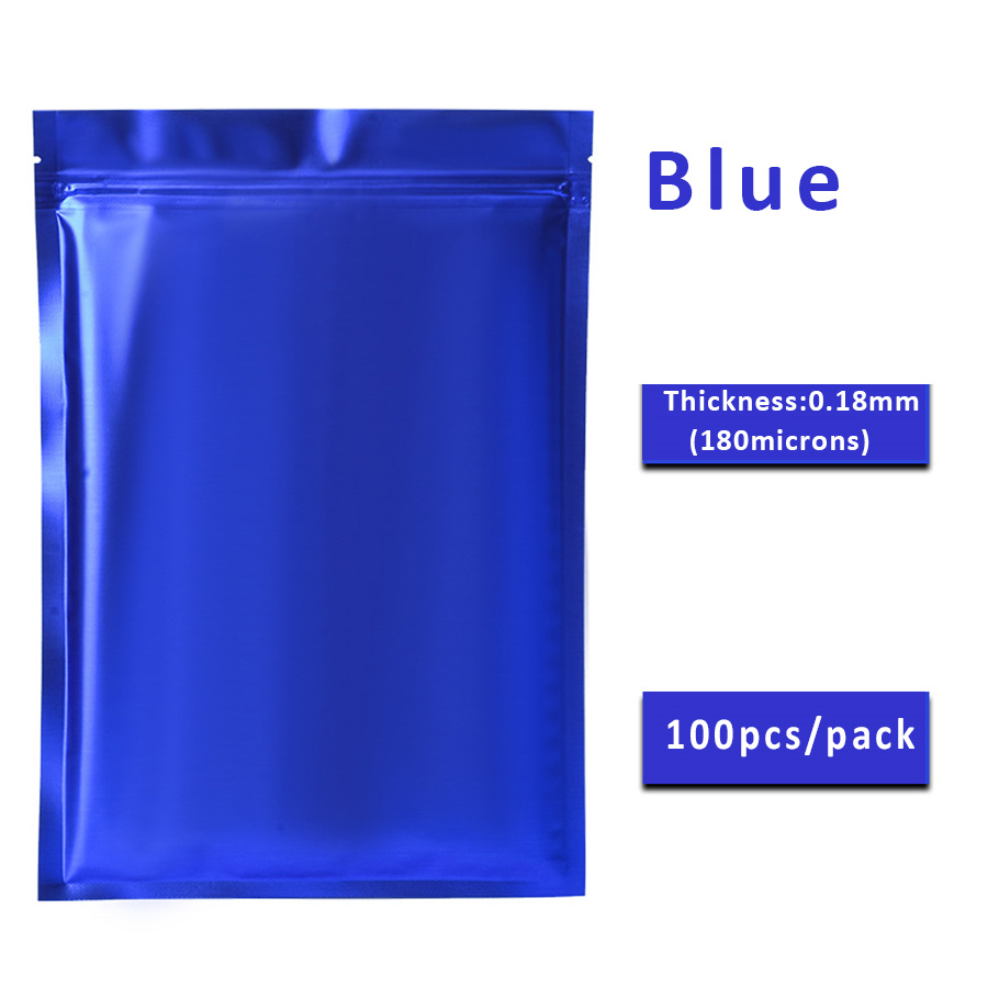 100 ชิ้น ถุงซิปฟอยล์สีน้ำเงินด - Snacks Food Usa บทวิจารณ์และราคา